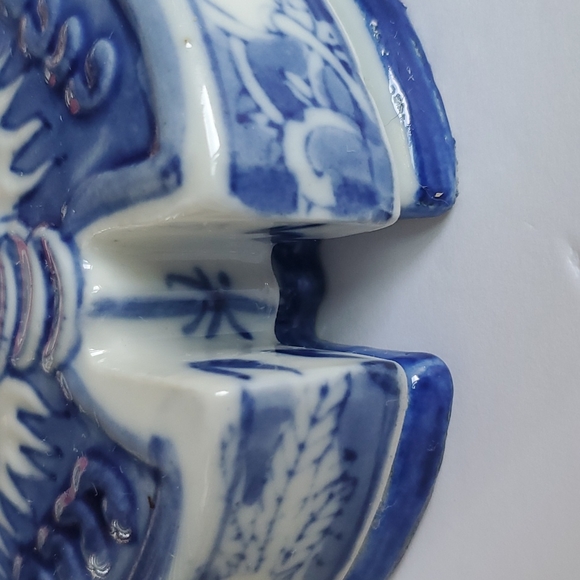 Chinese Blue White Porcelain Butterfly Moth Box Sweet Meat Tray Set - Picture 6 of 9